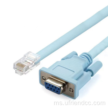 RJ45 Ethernet Network DB9 hingga Kabel Konsol RJ45